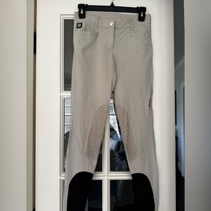Stylish Women's Riding Pants - Beige and Black